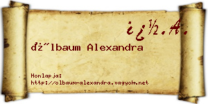 Ölbaum Alexandra névjegykártya